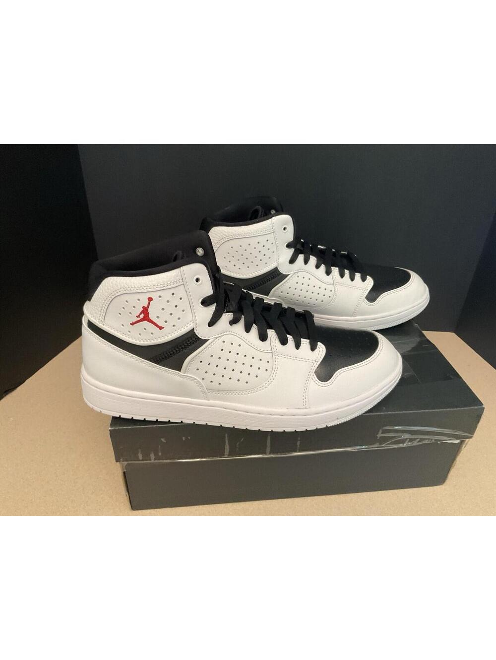 New! Mens Nike Air Jordan Access White/Gym Red/Black Athletic Shoes. Size 10.